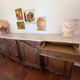 Large walnut sideboard in Louis XV style