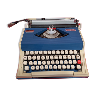 Typewriter Fransanyo blue vintage 70's