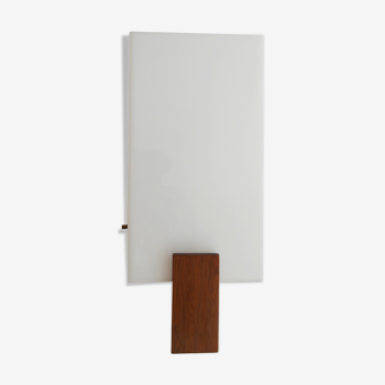 Vintage Scandinavian teak and plexi wall light