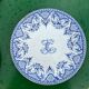 6 assiettes Gien série monogramme « 2nd choix »