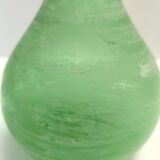 Green Blown Scavo Glass Tulip attr. to Cenedese, Italy