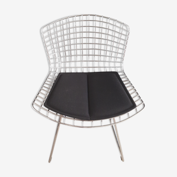 Chaise Bertoia édition Knoll avec galette noire