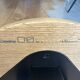 Mexican stool 531 Charlotte Perriand Natural oak and black legs, new