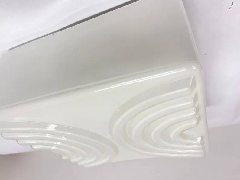 Mid-Century Milk Glass Flush Mount or Wall Light, Czechoslovakia, 1970s