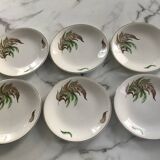 Very pretty vintage Digoin fern flat plates