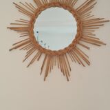 Rattan sun mirror 1960, 55 cm