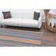 Vintage Turkish Oushak Handmade Wool Cotton Blue Kilim Area Rug 154x230