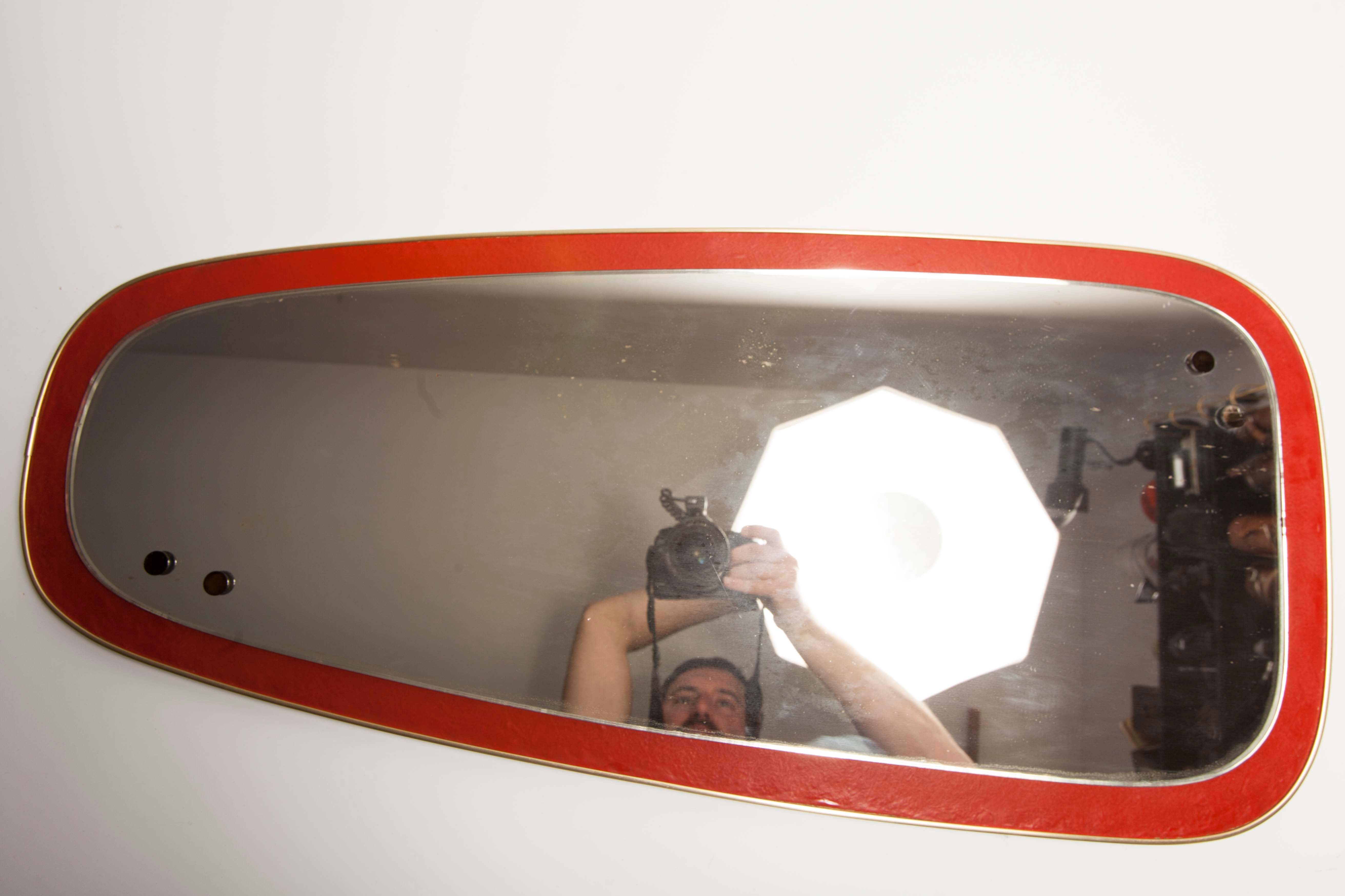 Mirror symmetrical 60's Red 82x37cm