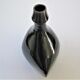 Vase bouteille grès émaillé noir par Roland Zobel