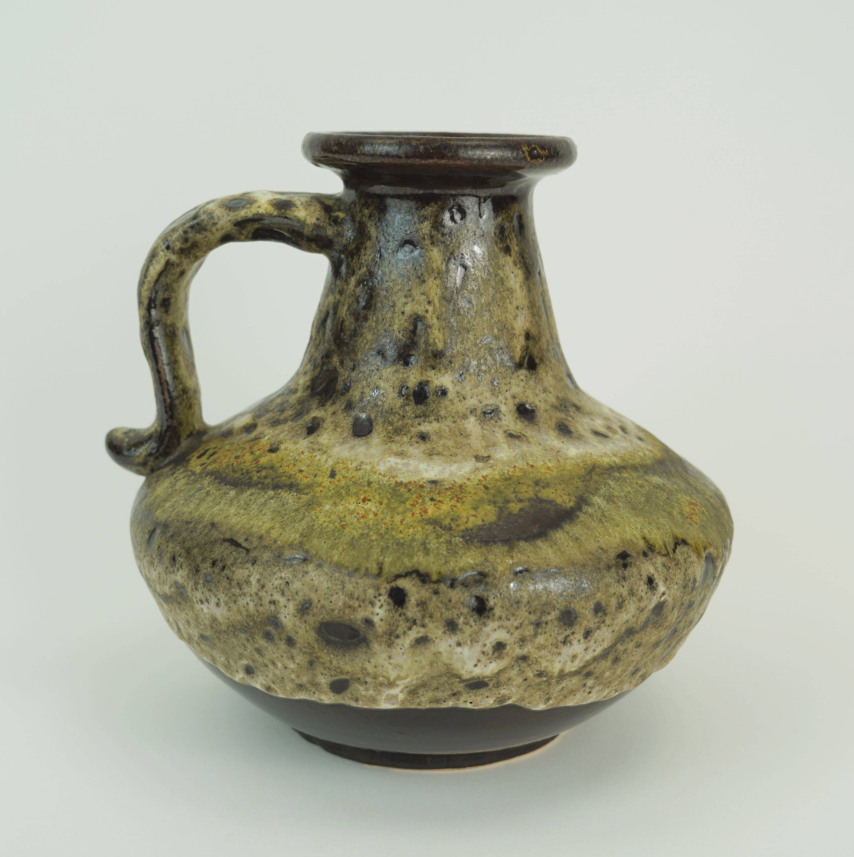ruscha mid century VASE drip glaze earth tones pottery model 377-21