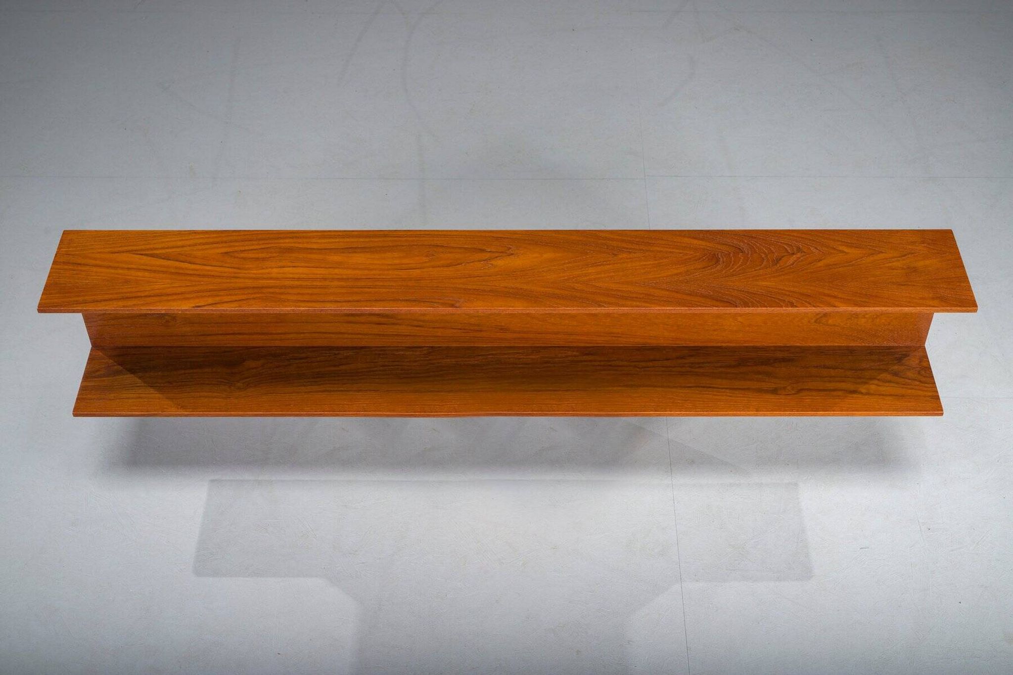 Mid-century modern teak wall shelf by Walter Wirtz for Wilhelm Renz, Germany, 1960s
