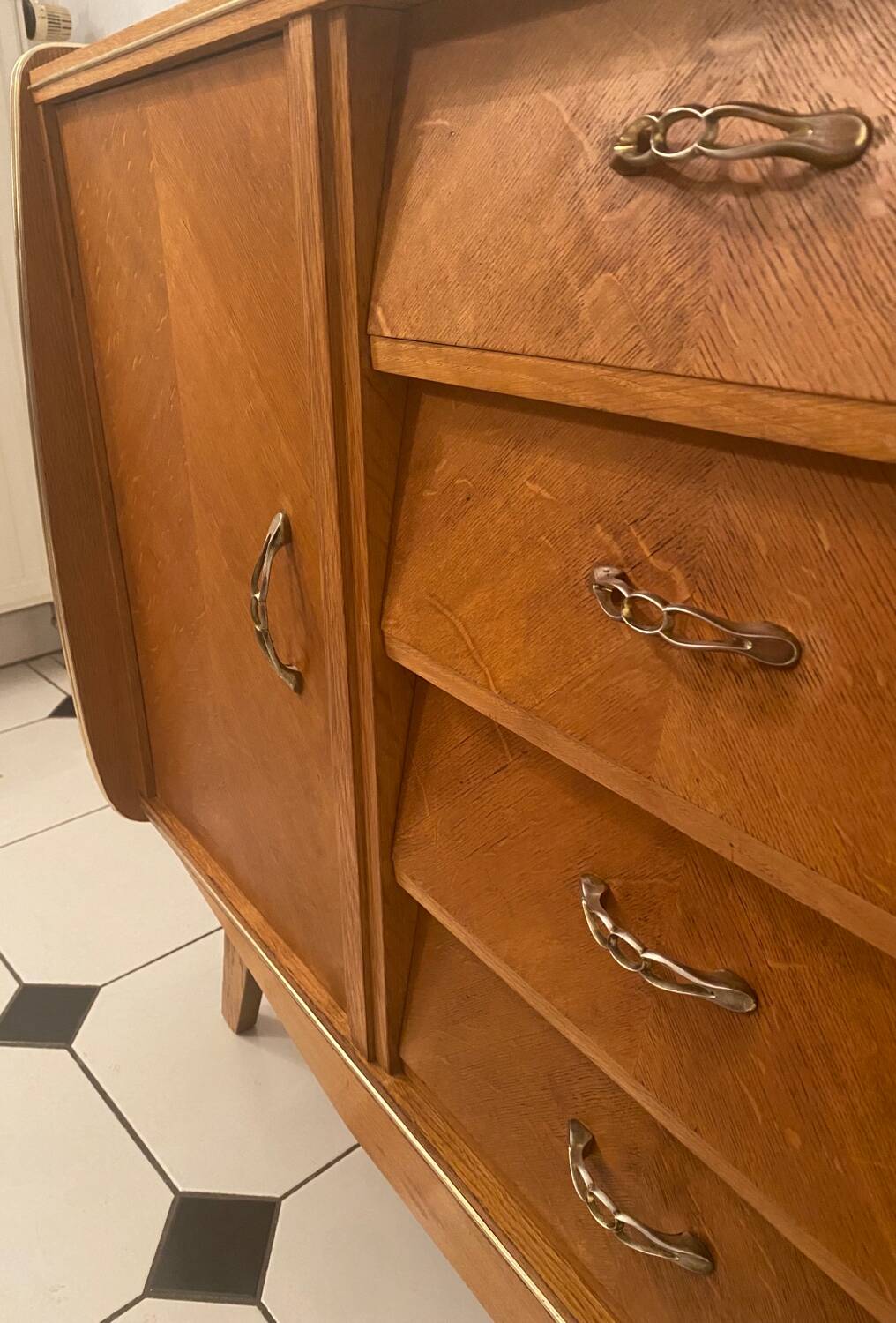 Vintage compass feet sideboard