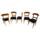 Biedermeier Chairs in Cherry Wood, Germany, 1830s, Set of 5
