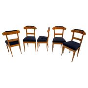 Biedermeier Chairs in Cherry Wood, Germany, 1830s, Set of 5