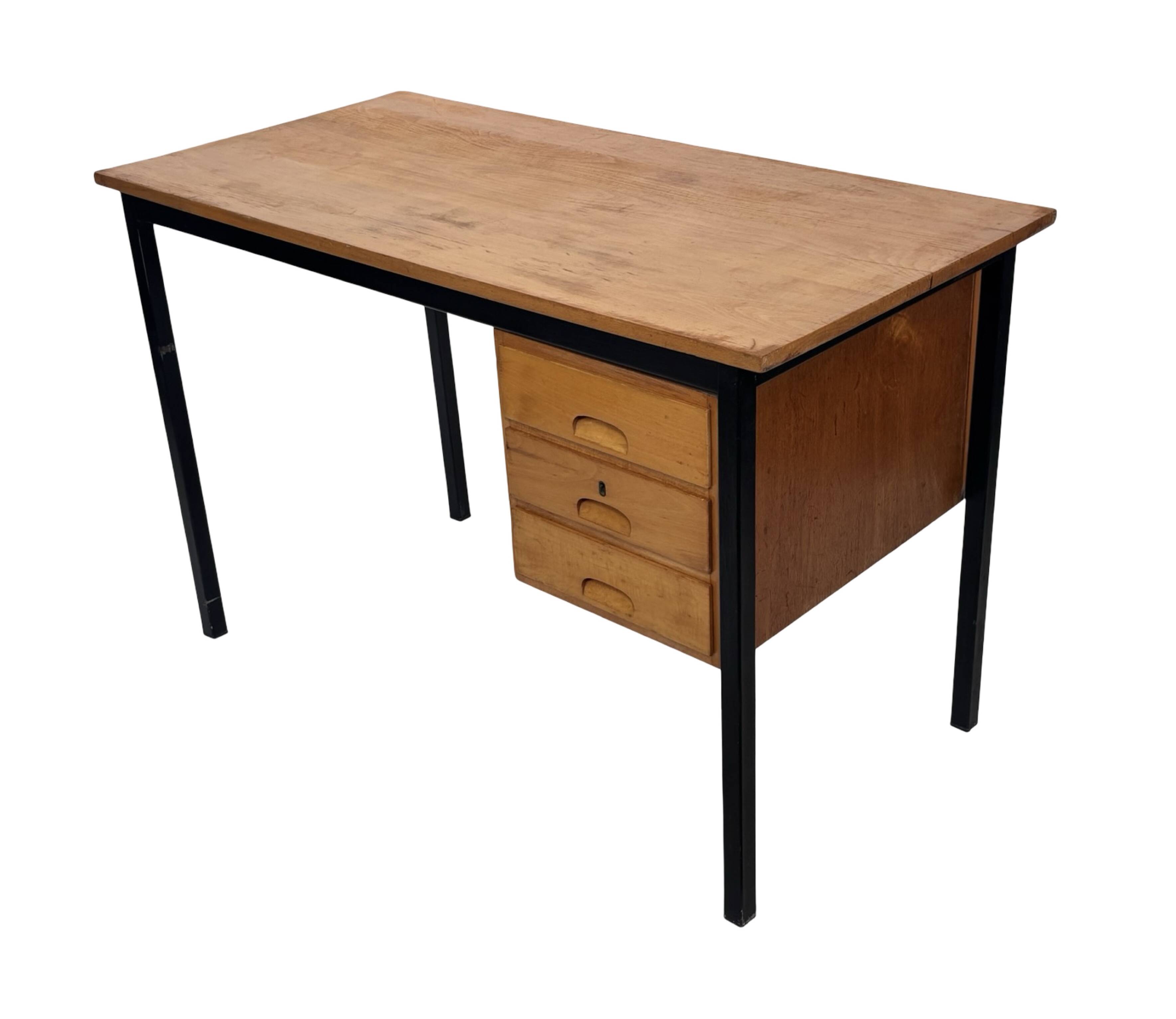 Vintage Desk 1960s Design Workspace with drawers