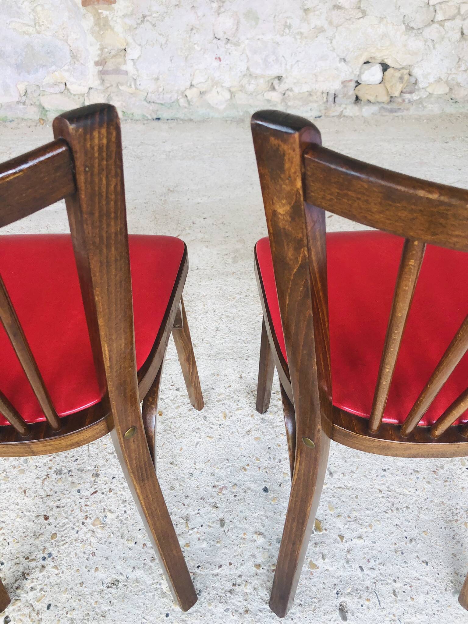 Pair of bistro chairs model # 153 by Baumann, circa 50/60