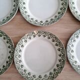 Set of 12 plates clover Badonviller ft