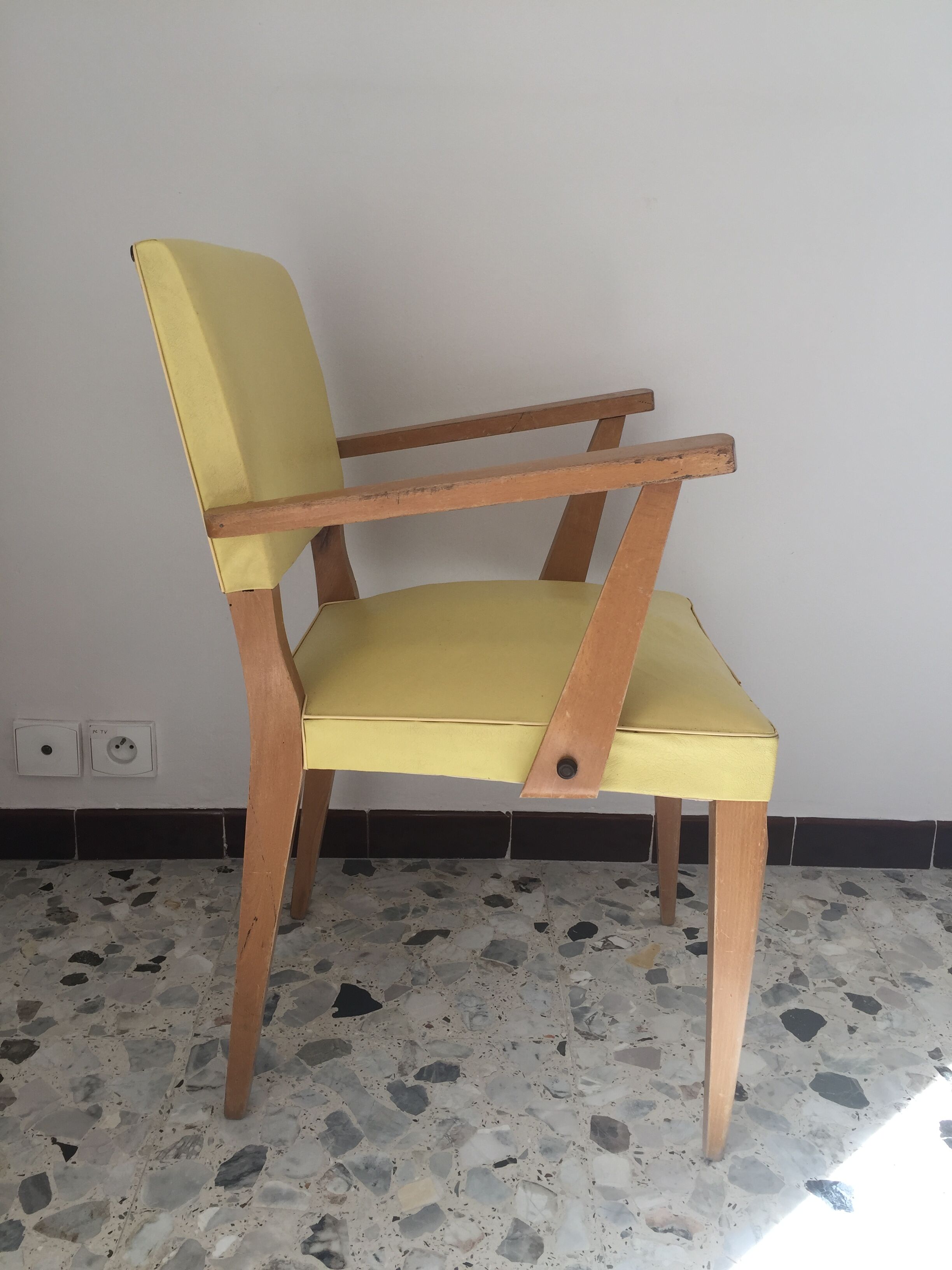 Chair with armrests 50s