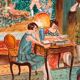 Tableau ancien scène d’intérieur