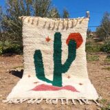 Handcrafted Beni Ouraine rug, size 200 x 300 cm, colorful patterns