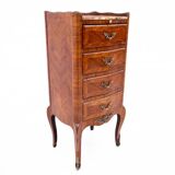 Antique small chest of drawers with marble top, France, circa 1930