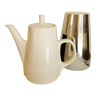 Cafetière  en porcelaine française isotherme , années 40