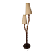 Louis Sognot rattan and bamboo floor lamp
