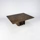 Italian Design Brown Marble Coffee Table, 1980s
