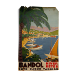 Poster Roger Broders bandol Côte d'Azur Varoise Lucien Serre Cie plm