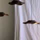 Average suspension flat wavy leaf in teak flower stripes D:40