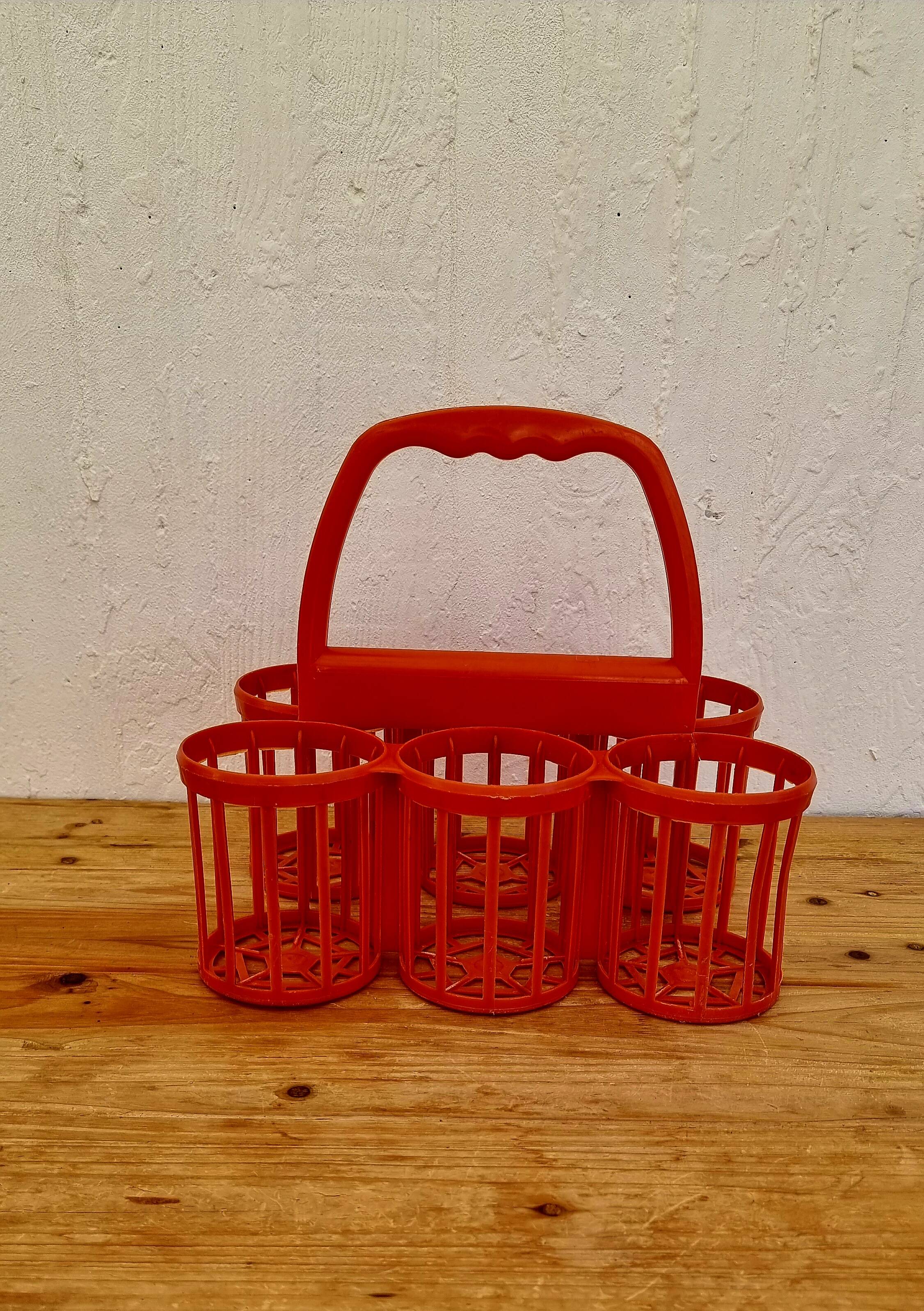 Vintage orange bottle holder