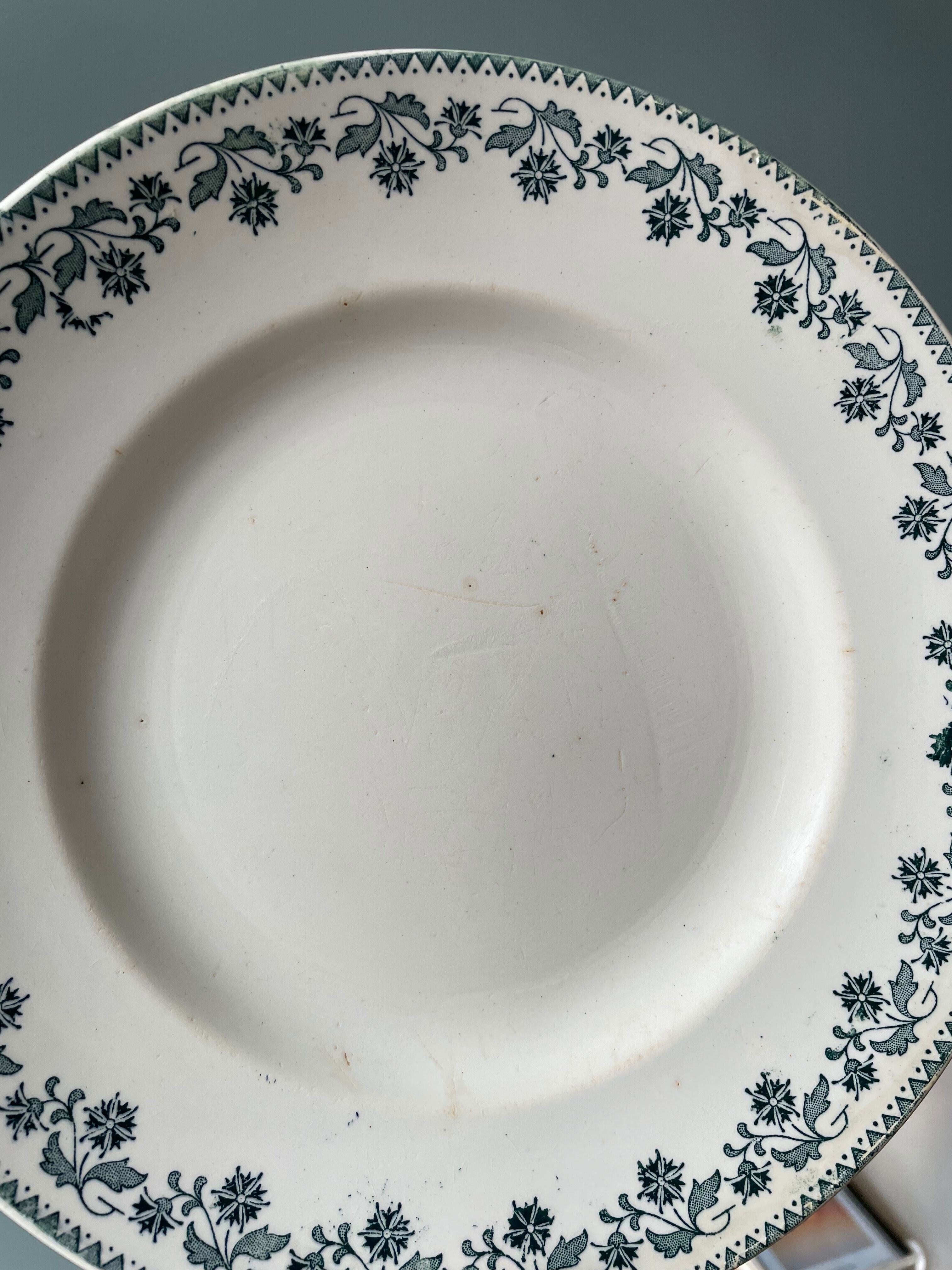 Set of 9 flat plates georgette Moulin des Loups & Hamage collection