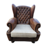 Vintage brown leather armchair