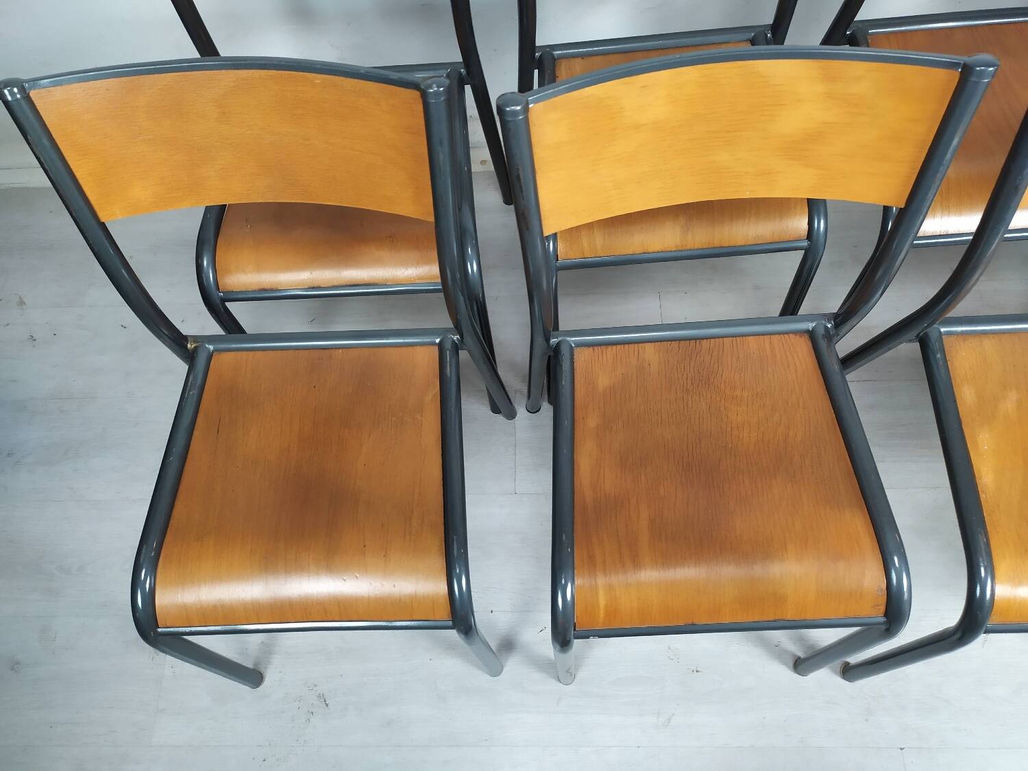 8 school chairs