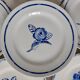 Set of 6 mismatched blue flat plates Digoin Sarreguemines and Saint-Amand