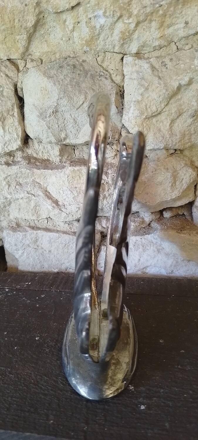 Vintage silver metal salt and pepper shaker