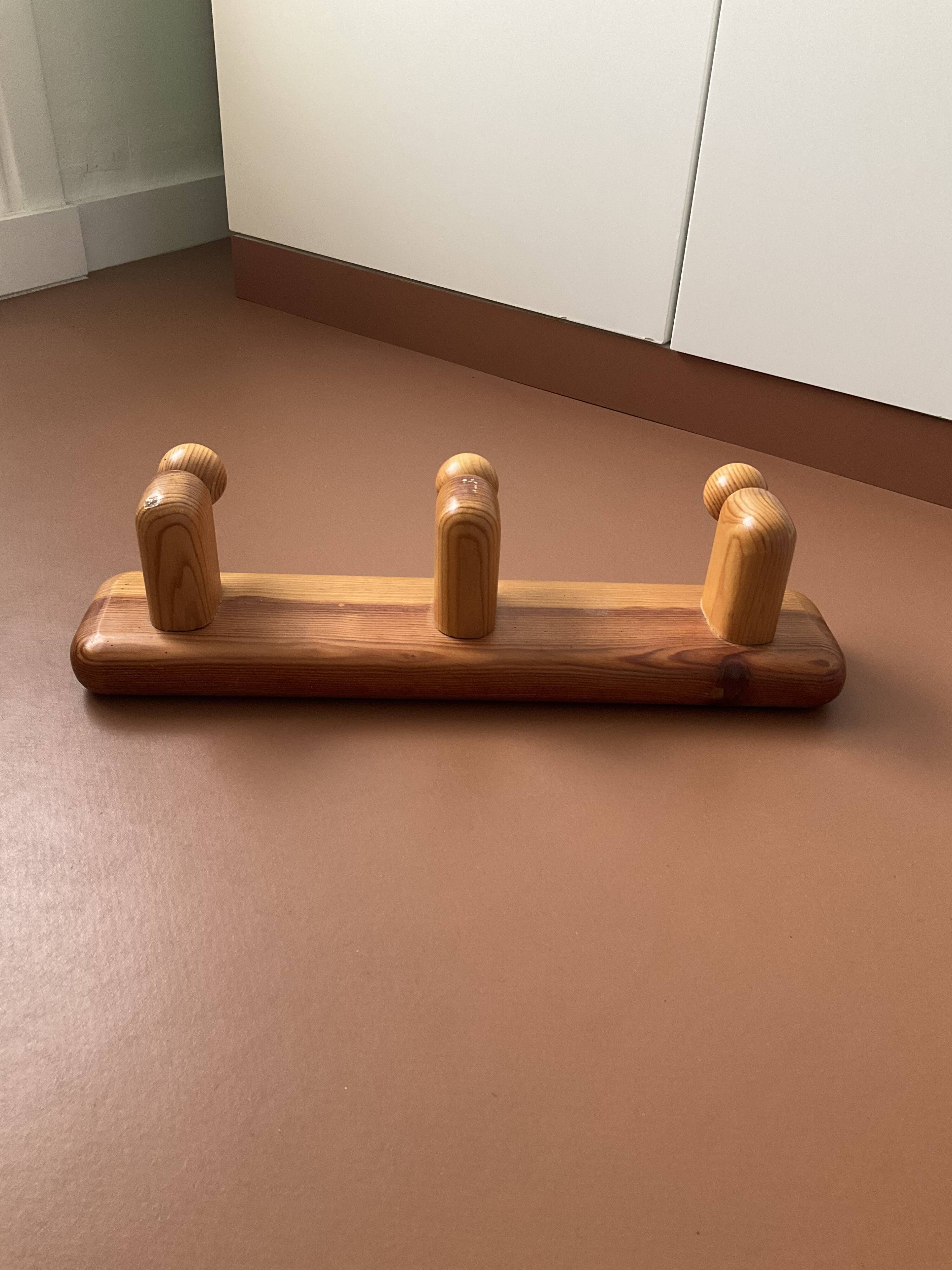 Vintage solid wood coat rack
