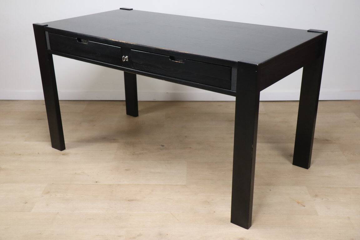 Vintage Simat edition desk in blackened wood, 1980