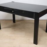Vintage Simat edition desk in blackened wood, 1980