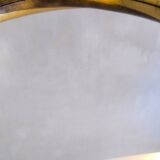 Victorian English Round Grand Mirror – Gilded Wood & Bevelled Glass