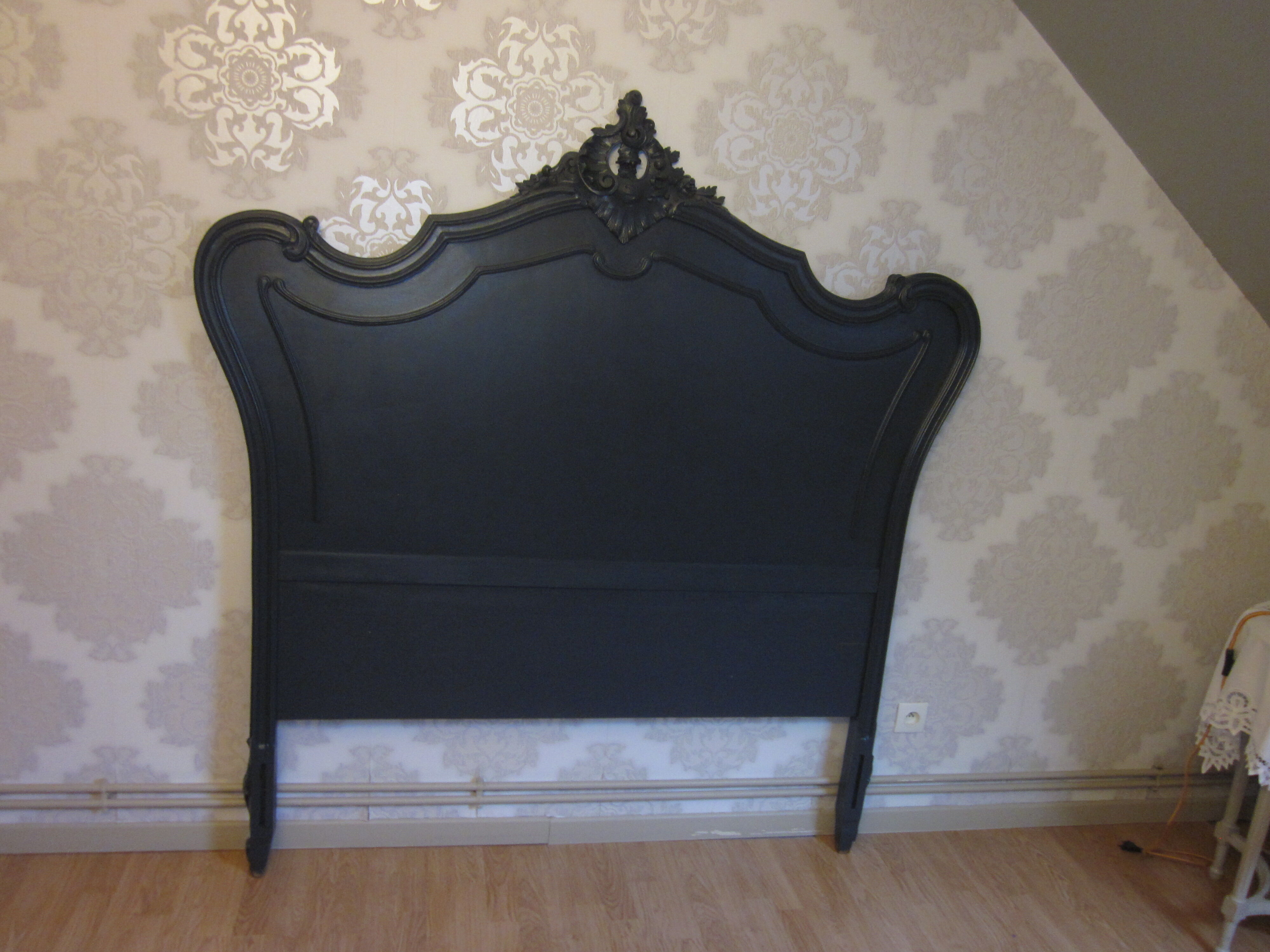 bed head louis xv grey anthracite