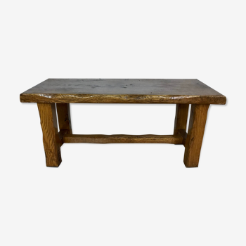 Brutalist oak living room table