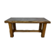 Table de salon brutaliste en chêne