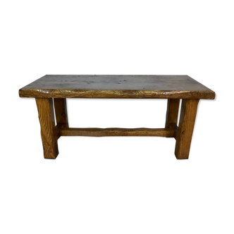 Brutalist oak living room table