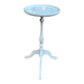 Guéridon tripode / Table d'appoint style Louis XVI blanc patiné 1960