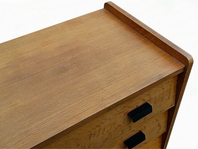 Vintage 1960s chest of drawers with compass legs