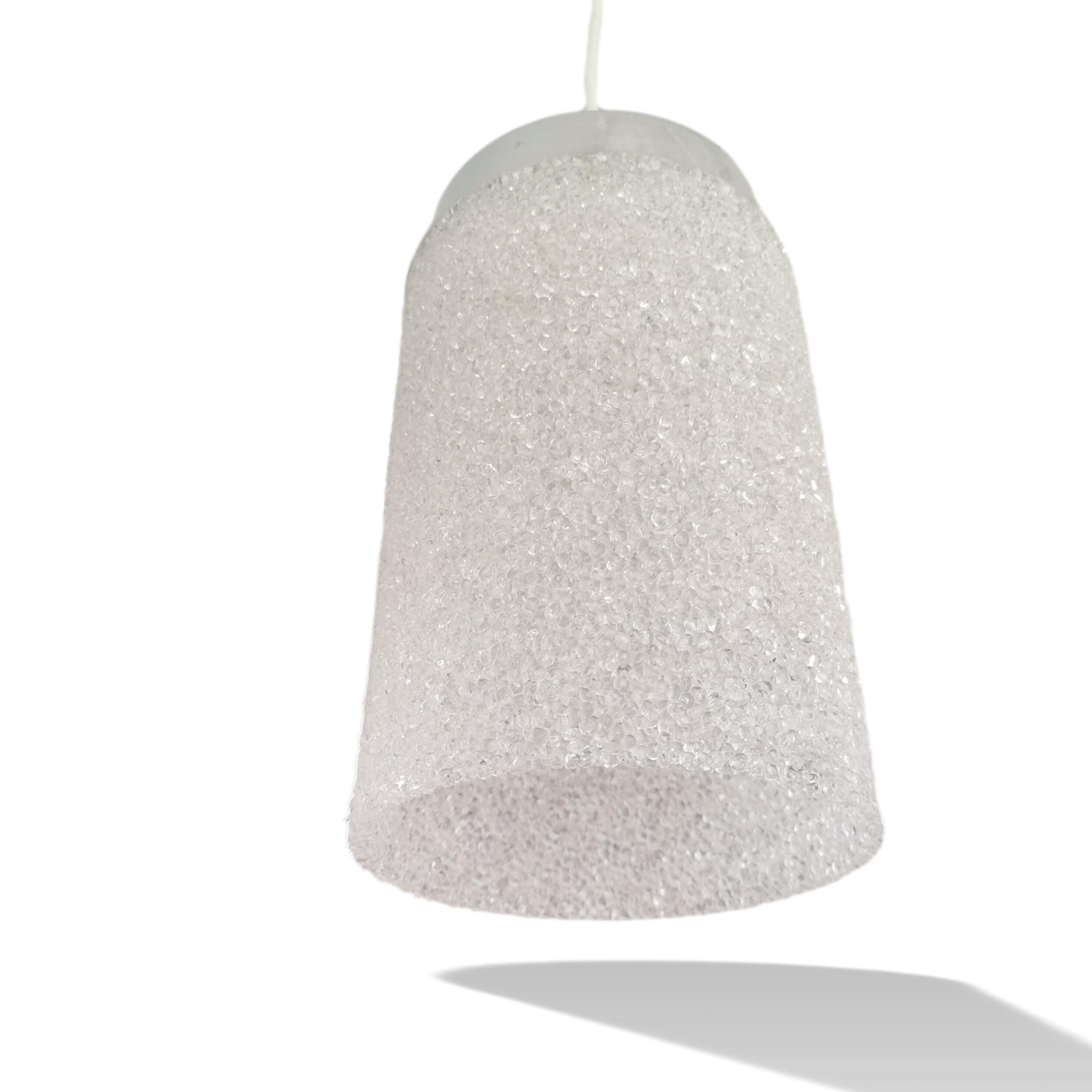 Vintage 60s minimalist white hanging lamp