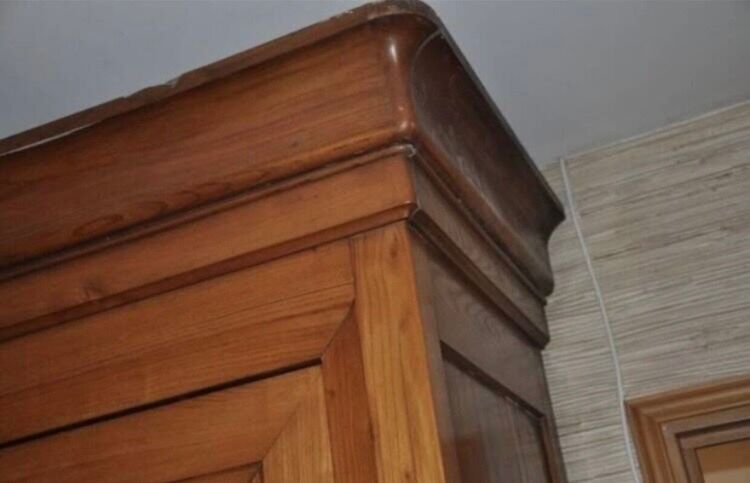 Antique solid oak wardrobe