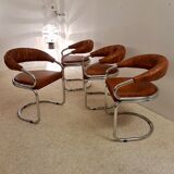 Set of 4 Giotto Stoppino chairs from the 1970s