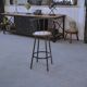 Industrial stool with oak seat, 1960s